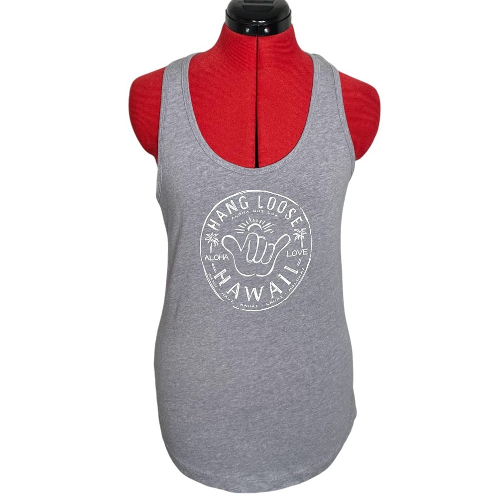 Hawaii Hang Loose Gray Tank Top Size L